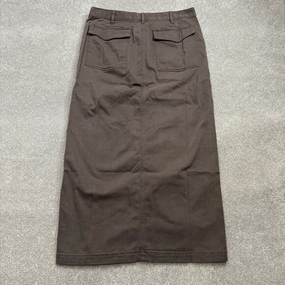 Madewell NWT Twill Patch Pocket Midi Skirt Cargo Field Olive Sz 29 Fall Chic 90s - Picture 4 of 16